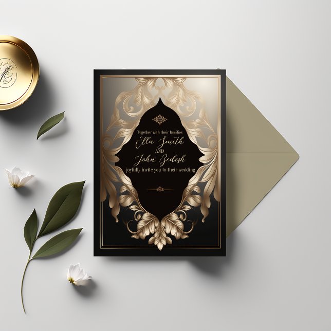 Convite Designs de luxo editáveis para o casamento (Criador carregado)