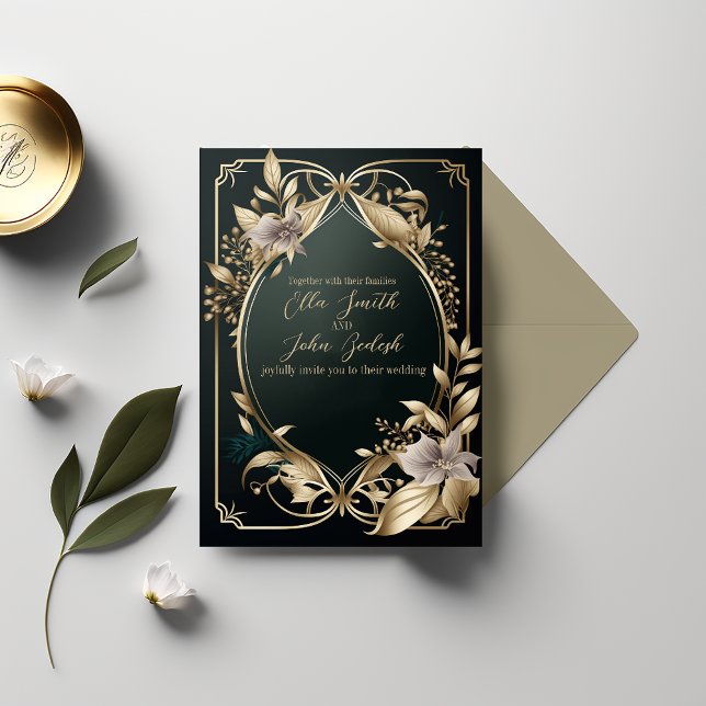 Convite Designs de luxo editáveis para o casamento (Criador carregado)