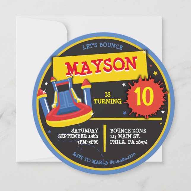 Convite DESLIZE A Festa de aniversário DA CASA E O SLIDE (Frente)