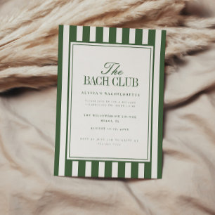 Convite Despedida de Solteira "Bach Club" Moderna Listrada