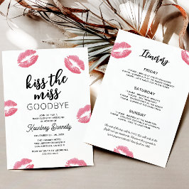 Convite Despedida de Solteira Beijo a Miss Adeus