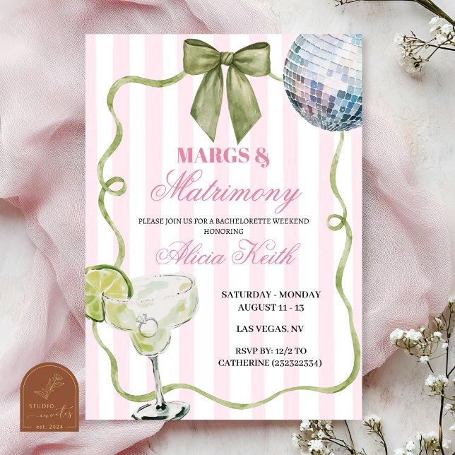 Convite Despedida de solteira caprichosa Margs e matrimôni (Criador carregado)