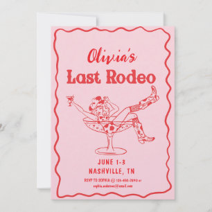 Convite Despedida de Solteira Cowgirl Rodeio Rosa