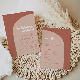 Convite Despedida de solteira de peach terracotta