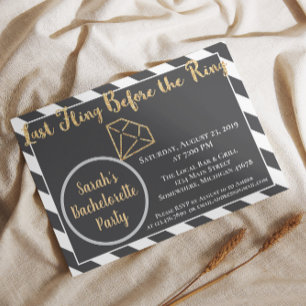 Convite Despedida de Solteira Última Noite Antes do Anel