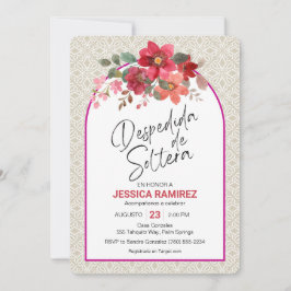 Convite Despedida de Soltera Invitación Flores de Otoño