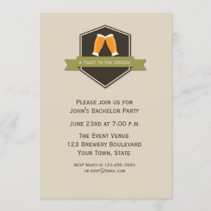 Convite Desspedida de Solteiro com Brinde de Cerveja