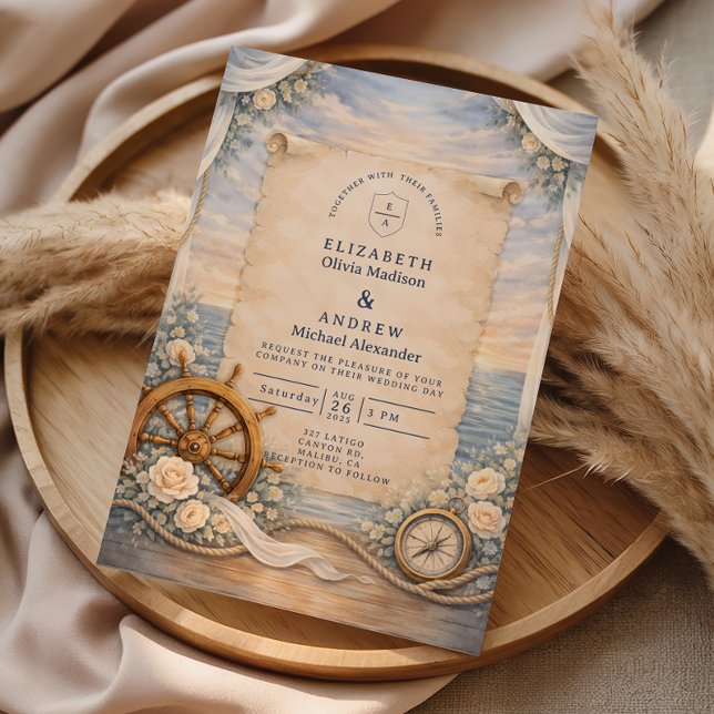 Convite Destination Cruise Wedding (Criador carregado)