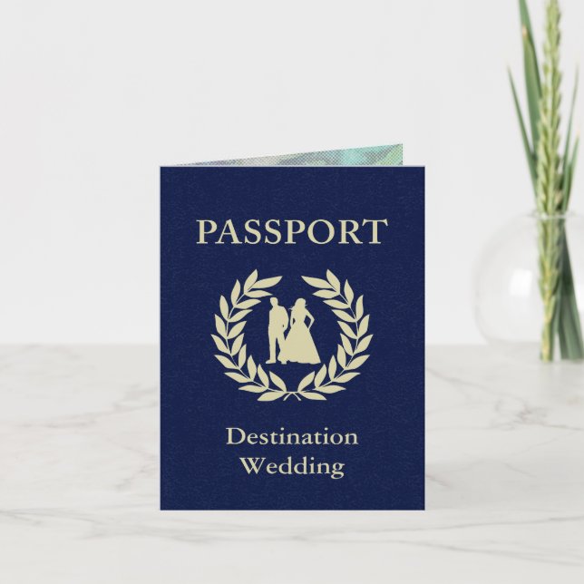 Convite destination wedding passport (Frente)