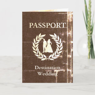 Convite destination wedding passport