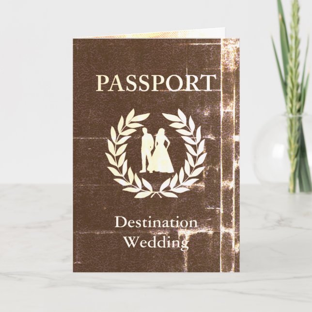 Convite destination wedding passport (Frente)