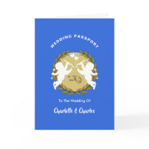 Destination Weddings Abroad Photo Passport Invite