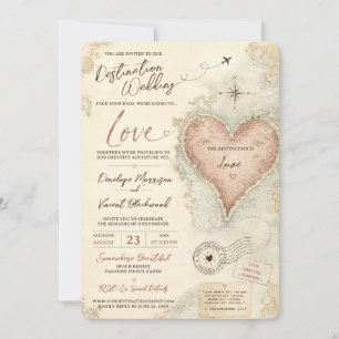 Convite Destino: Amor Casamento