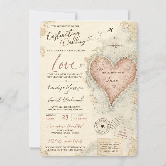 Convite Destino: Amor Casamento (Frente)