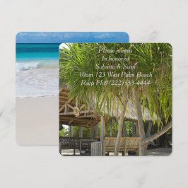 Convite Destino Da Palma De Praia De Paraíso Tropical