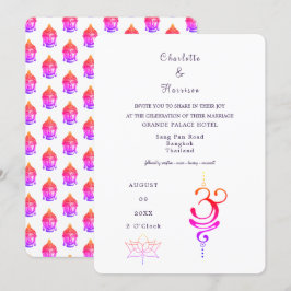 Convite Destino de Casamento da Tailândia