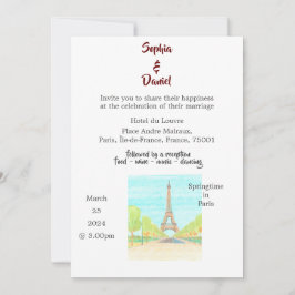 Convite Destino de Casamento - Paris, França