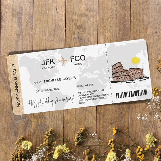 Convite Destino do Bilhete de Passagem de Embarque Surpres (Criador carregado)