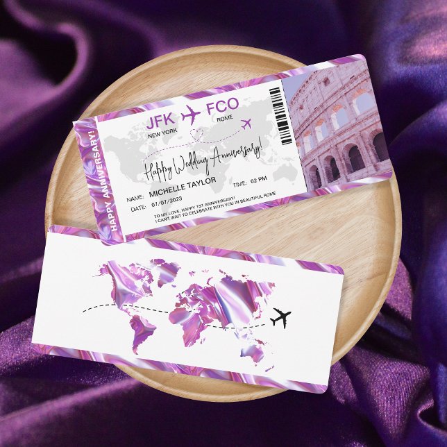 Convite Destino do Bilhete de Passagem de Embarque Surpres (Criador carregado)