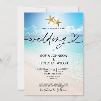 Convite destino do casamento de praia mar amistoso tropica