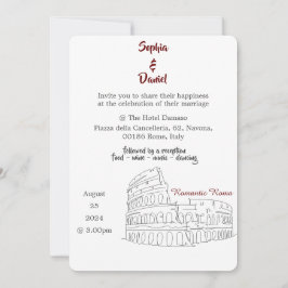 Convite Destino do Casamento - Roma, Itália