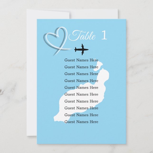 Convite Destino Tropical Lanzarote Espanha Casamento de Pr (Frente)