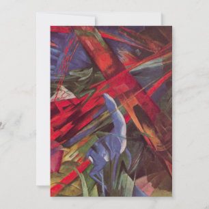Convite Destinos Animais de Franz Marc, Arte Cubista Vinta