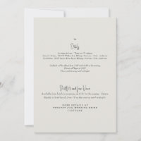 Convite Detalhado de Casamento de Creme para sempr