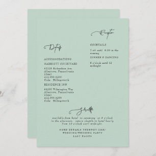 Convite Detalhado de Casamento de Sage