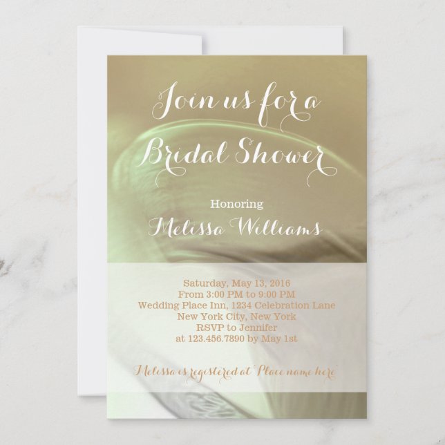 Convite Detalhe da Flor Romântica - Chá de panela (Frente)