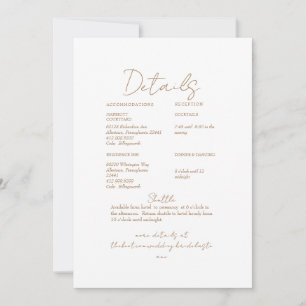 Convite Detalhe de Casamento em Texto Dourado das Pampas