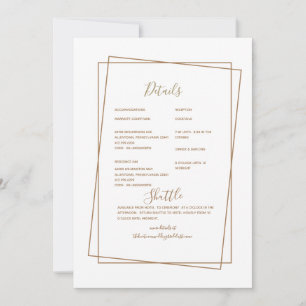 Convite Detalhe de Casamento Formal em Texto Dourado