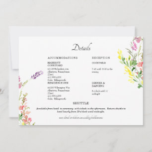 Convite Detalhe de Flor de Casamento Floral Silvestre Colo