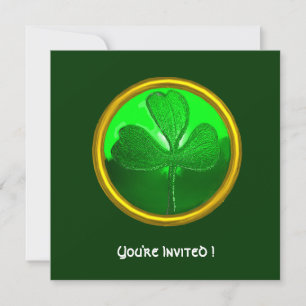 Convite Detalhe de Shamrock do CORAÇÃO CELTICO DE SAINT 
