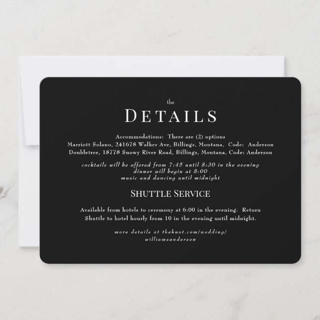 Convite Detalhe do Casamento Black Chinoiserie  (Frente)