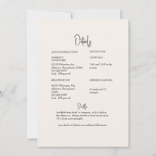 Convite Detalhe do Casamento de Cream Greenery