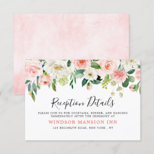 Convite Detalhes da Recepção Botânica de Florais Rosa-R