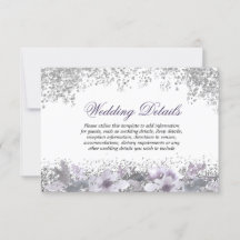 Detalhes da Recepção de Casamento Roxo Floral Bril