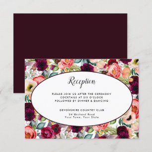 Convite Detalhes da Recepção Floral do Jardim Romântico In