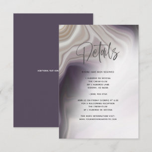 Convite Detalhes de Ágata Ameixa Empoeirada 