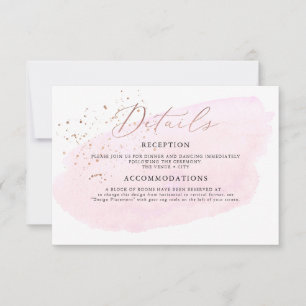 Convite Detalhes de Bolhas de Champanhe com Aquarela Rosa