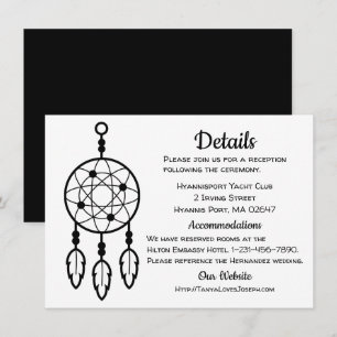Convite Detalhes de Casamento Boho Dreamcatcher Tribal Pre