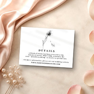 Convite Detalhes de Casamento Boho Flor de Dente-de-Leão C