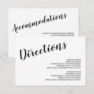 Convite Detalhes de Casamento de Script Moderno