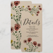 Detalhes de Casamento Floral Botânico Vintage Embu
