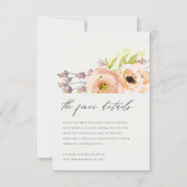 CONVITE DETALHES DE CASAMENTO FLORAL DE PINCO BRANCO BRANC