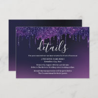 Detalhes de Casamento Moderno com Gotas Roxas Mist