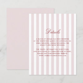 Convite Detalhes de Casamento Moderno de Stripes Verticais