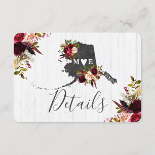 Convite Detalhes de Casamento Rústico no Destino do Estado