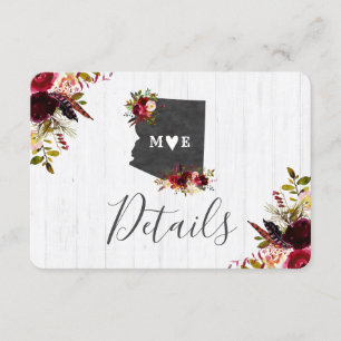 Convite Detalhes de Casamento Rústico no Destino do Estado